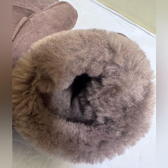 Hand Made NEW Shearling Sheepskins Fur Mittens Soft Warm Gloves Unisex Brown S - Picture 8 of 15